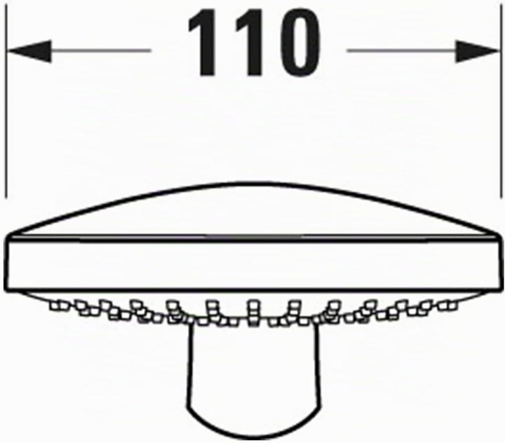 Duravit Universal Duschkopf, Duschbrause mit Strahlart Rain, Handbrause rund (Ø 110 mm), Brausekopf