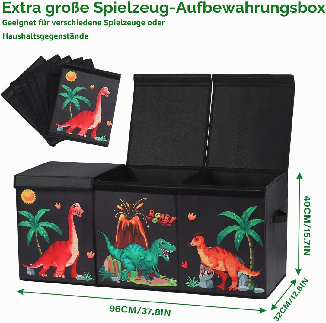 Extra Gross Aufbewahrungsbox mit Deckel Kinder, Zusammenklappbare Oxford-Spielzeugkiste mit Griff fü