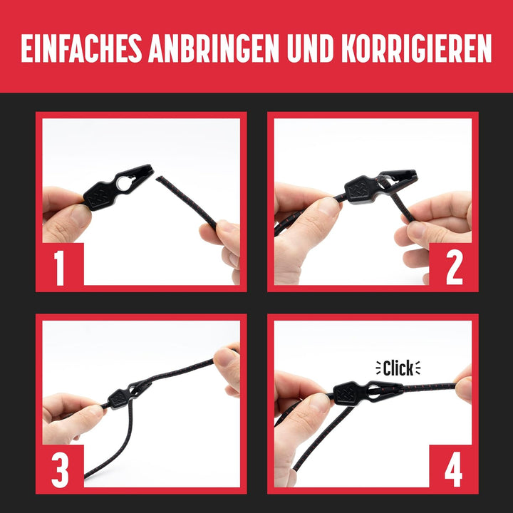 MAGMA Packung mit 12 elastischen Spannern 50 cm, Transportroken für V20 Magma, Fahrradträger, Ösen,
