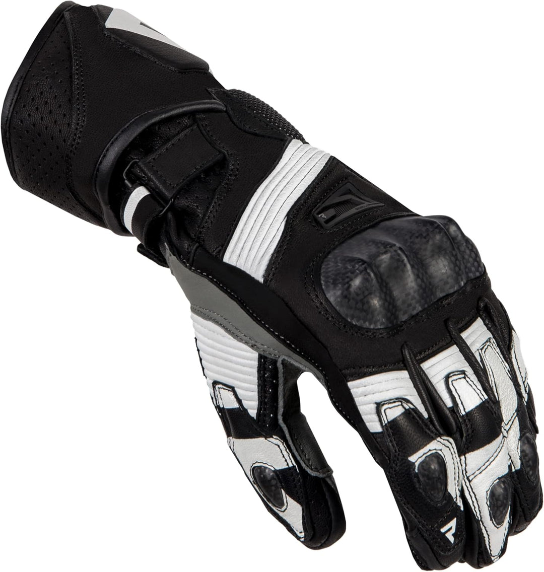 REBELHORN Fighter Motorradhandschuhe Herren | Känguru und Ziegenleder | Knöchel- und Fingerschutz |