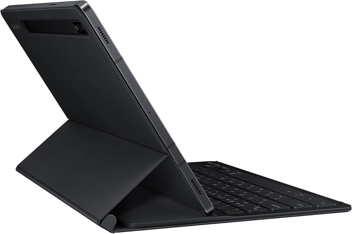 Samsung Book Cover Keyboard Slim Hülle mit Tastatur für Galaxy Tab S7 | Tab S8, Black Book Cover Key