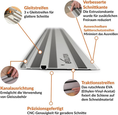Evolution ST1400-G2 Führungsschiene Kreissägen Universal passend für die meisten Marken Makita, Meta