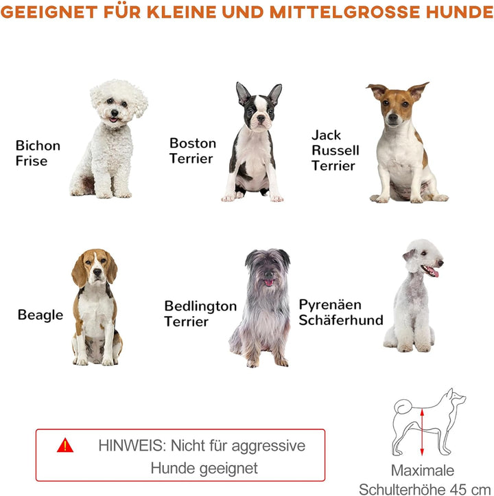 PawHut Hunde Absperrgitter aus Holz, Ausziehbares Türschutzgitter mit Fussstütze, Freistehendes Hund
