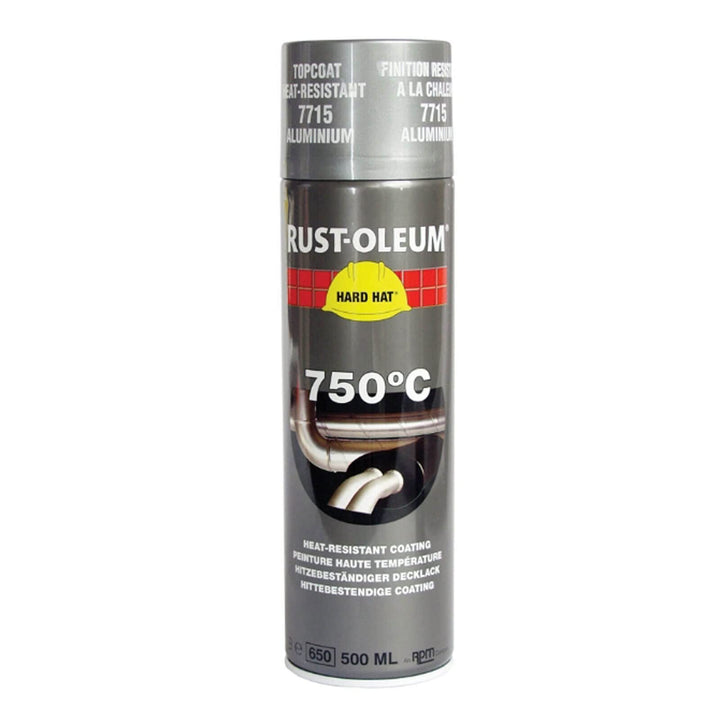 RUST-OLEUM 7715 Hard Hat Hitzebeständiger Decklack, Spray, aluminium Aluminium 500 ml (1er Pack), Al