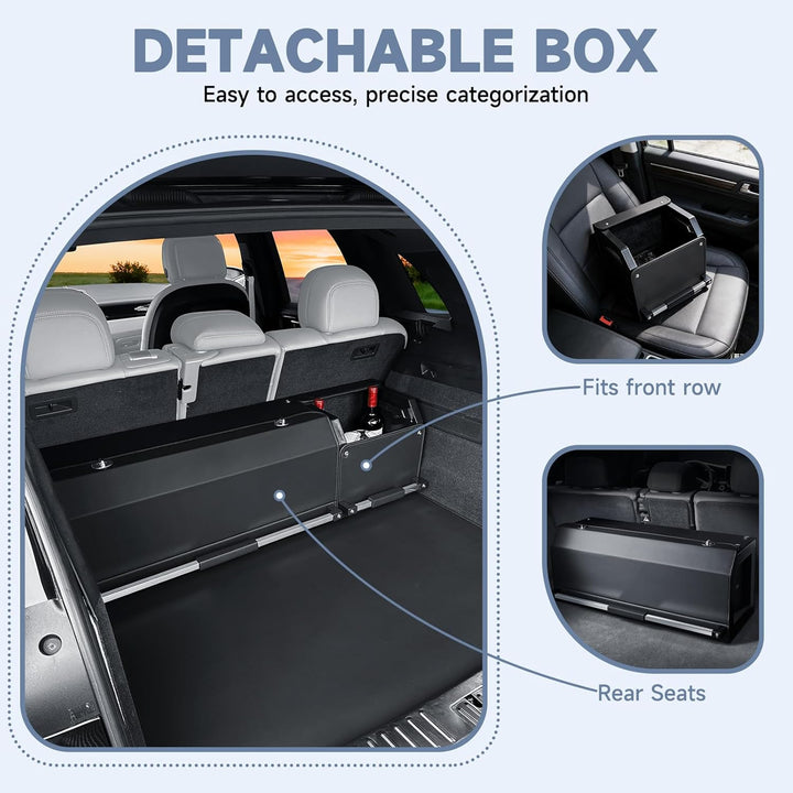 XCF Auto Kofferraum Organizer mit Deckel – Modulares 2-in-1 Aufbewahrungsbox Gross XXL | Stabiler Zu