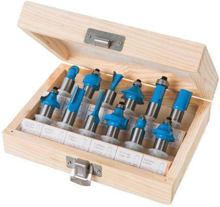 Silverline 251591 12-mm-Hartmetall-Fräser, 12-tlg. Satz 12 mm