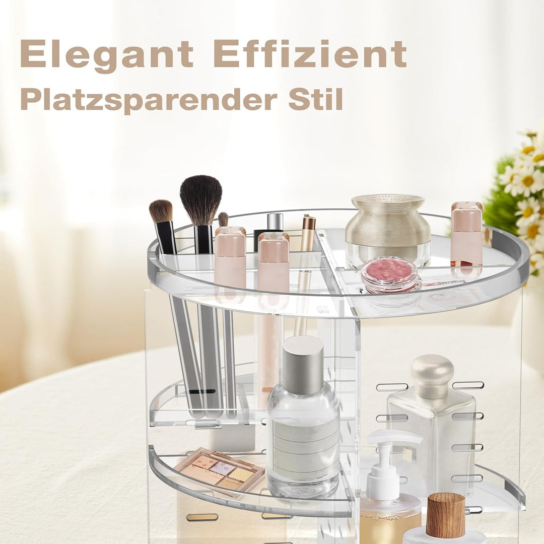 Make Up Organizer Drehbar, Acryl Kosmetik Organizer, 360° Makeup Organizers für Parfüm Kosmetik, Ver