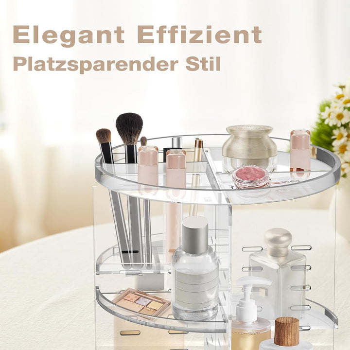 Make Up Organizer Drehbar, Acryl Kosmetik Organizer, 360° Makeup Organizers für Parfüm Kosmetik, Ver