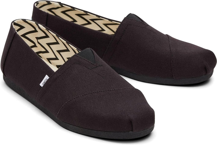 TOMS Herren Alpargata aus Recycelter Baumwolle Flache Slipper 39 EU Schwarz, 39 EU Schwarz