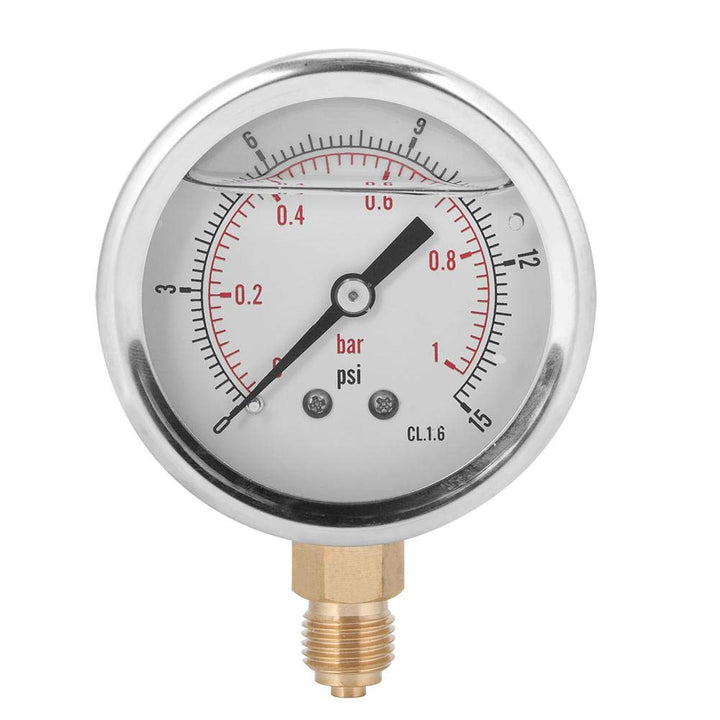 Manometer Professionelles Druckluft Manometer Messing Ölgefülltes 1/4 BSP Hochdruck-Standard-Radialm