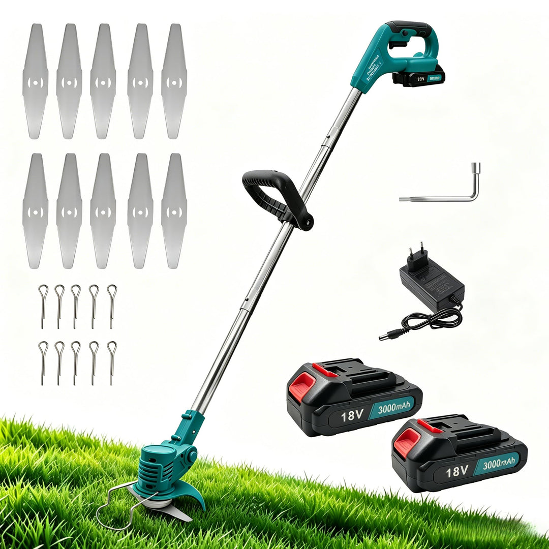 Akku-Rasenmäher für Makita, Kabelloser Rasenmäher mit 10 Messern, Elektrischer Multifunktions-Grass