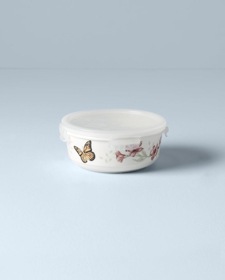 Lenox Butterfly Meadow Serve and Store 6.25" Bowl, White - 824646 Container, Round 6.25", Container,