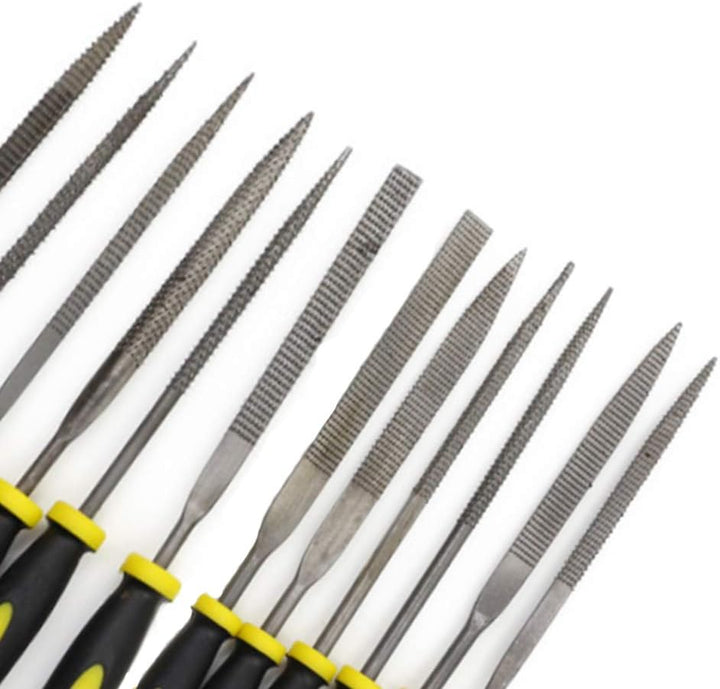 12PCS kleine Holzfeilen und Raspeln Set, sortierte Handfeile Holz Raspel Set mit Reinigungsbürste, M