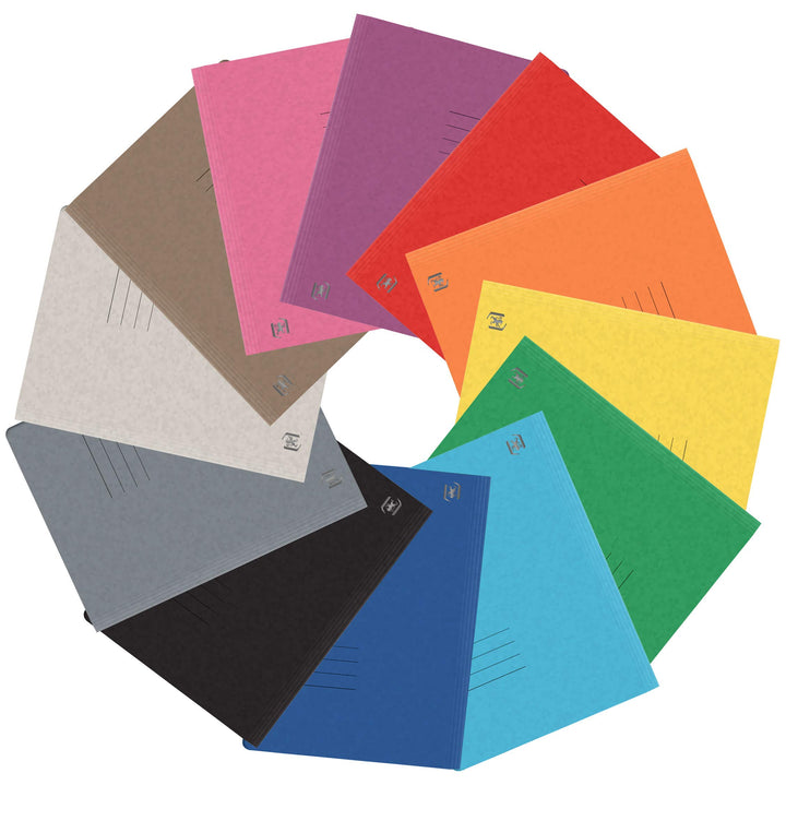 Oxford Schnellhefter A4, aus Karton, sortiert mit 12 Farben, 25 Stück 12 Farben Single, 12 Farben Si