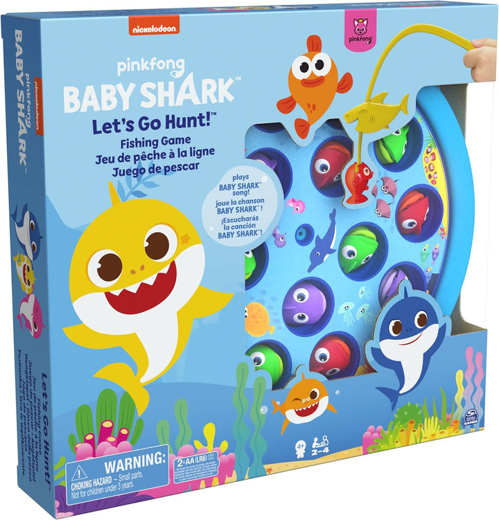 Spin Master Games Pinkfong Baby Shark Let's Go Hunt-Angelspiel – spielt den Baby Shark-Song