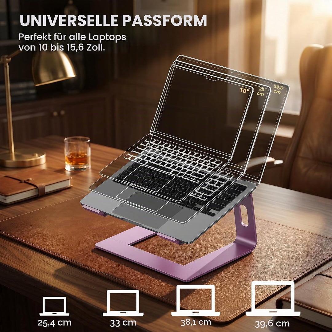 SOUNDANCE Laptop-Ständer, Aluminium-Computer-Erhöhung, ergonomischer Laptop-Ständer für den Schreibt