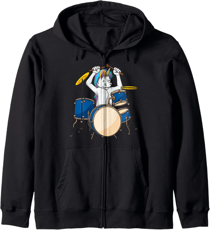 Funny Unicorn Drummer Sweater for Men Women Boys Gifts Kapuzenjacke