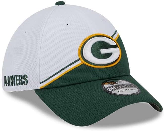 New Era NFL Green Bay Packers Official 2023 Sideline 39THIRTY Stretch Fit Cap, S-M