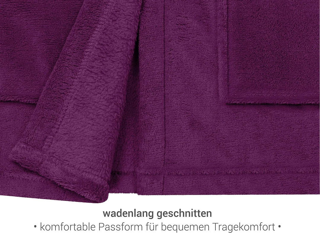 Kinder Bademantel - Kuschelfleece für Jungen u Mädchen 1522.2202 3-5 Jahre beere, 3-5 Jahre beere