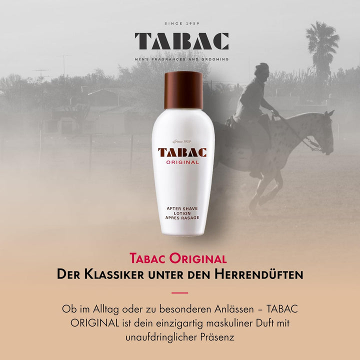 TABAC ORIGINAL After Shave Lotion: Bartpflege Aftershave Rasierwasser, Klassischer Männerduft mit Mo