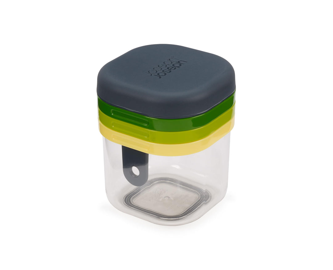 Joseph Joseph Multi-Prep Mini, 3-in-1 Kompakter, platzsparender Multifunktionsset, Gemüseschneider &