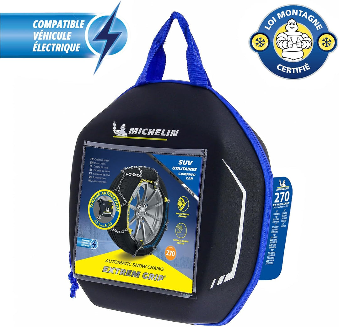 MICHELIN Extrem Grip Schneeketten, automatisch, speziell für SUV, Allradfahrzeuge, Wohnmobile, Nutzf