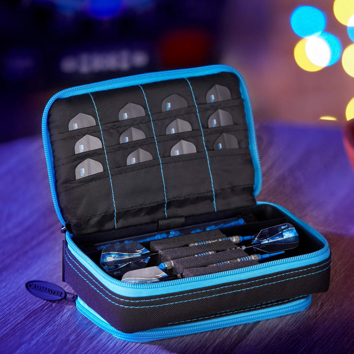 Casemaster Plazma Plus, 3 Dart-Etui für weiche Dartpfeile und Stahlspitzen, grosse vordere Handytasc