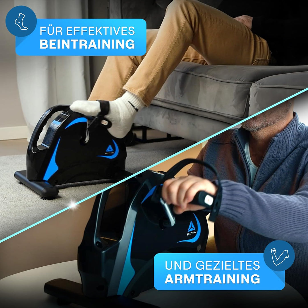 Gelenkschonender Pedaltrainer für Senioren - Beintrainer im Sitzen - Mini Bike Inkl. Anti-Rutsch-Mat