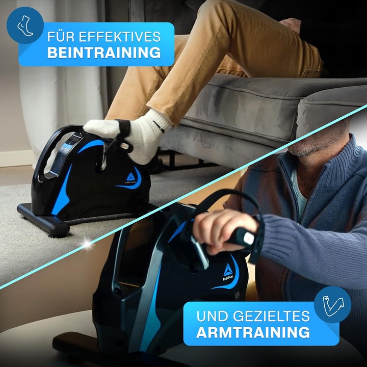 Gelenkschonender Pedaltrainer für Senioren - Beintrainer im Sitzen - Mini Bike Inkl. Anti-Rutsch-Mat