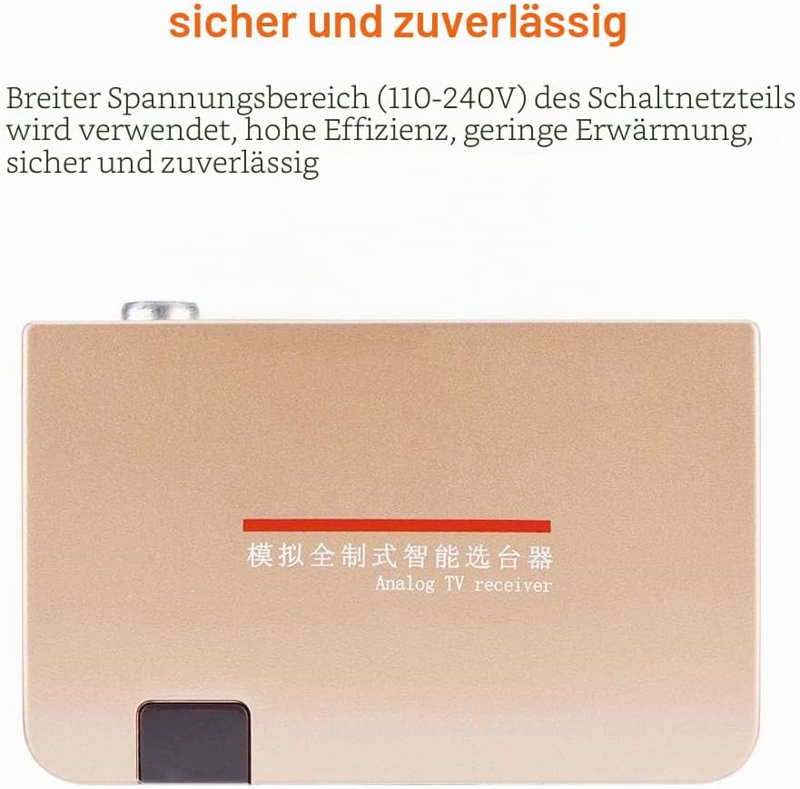 VBESTLIFE Analog TV Adapter für Analog-TV-Receiver mit HF HDMI Konverter (VDE) für alle Fernseher mi