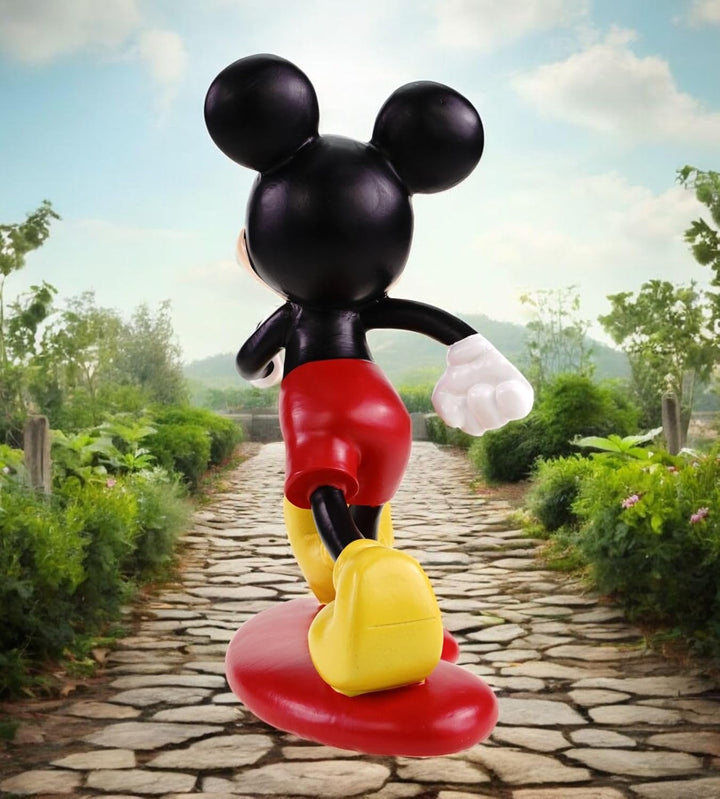Mickey Mouse Gartenfigur Wetterfeste Disney Dekoration für Garten Zuhause | 20cm Polyresin Statue |