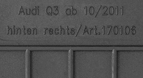Fussmatten Vorne, Hinten + Tunnel Matte 5er Set für Audi Q3 2011-2018 8U Gummi Gummimatten Vorne, Hi