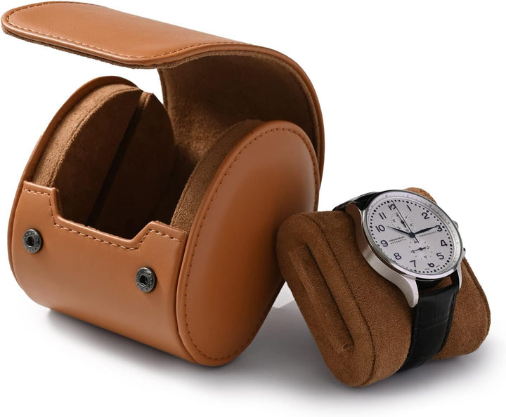 Oirlv Luxus PU Leder Uhrenrolle Uhrenbox Für Geschenkbox Weihnachten Jubiläum Geburtstag(Braun) 1 Sc