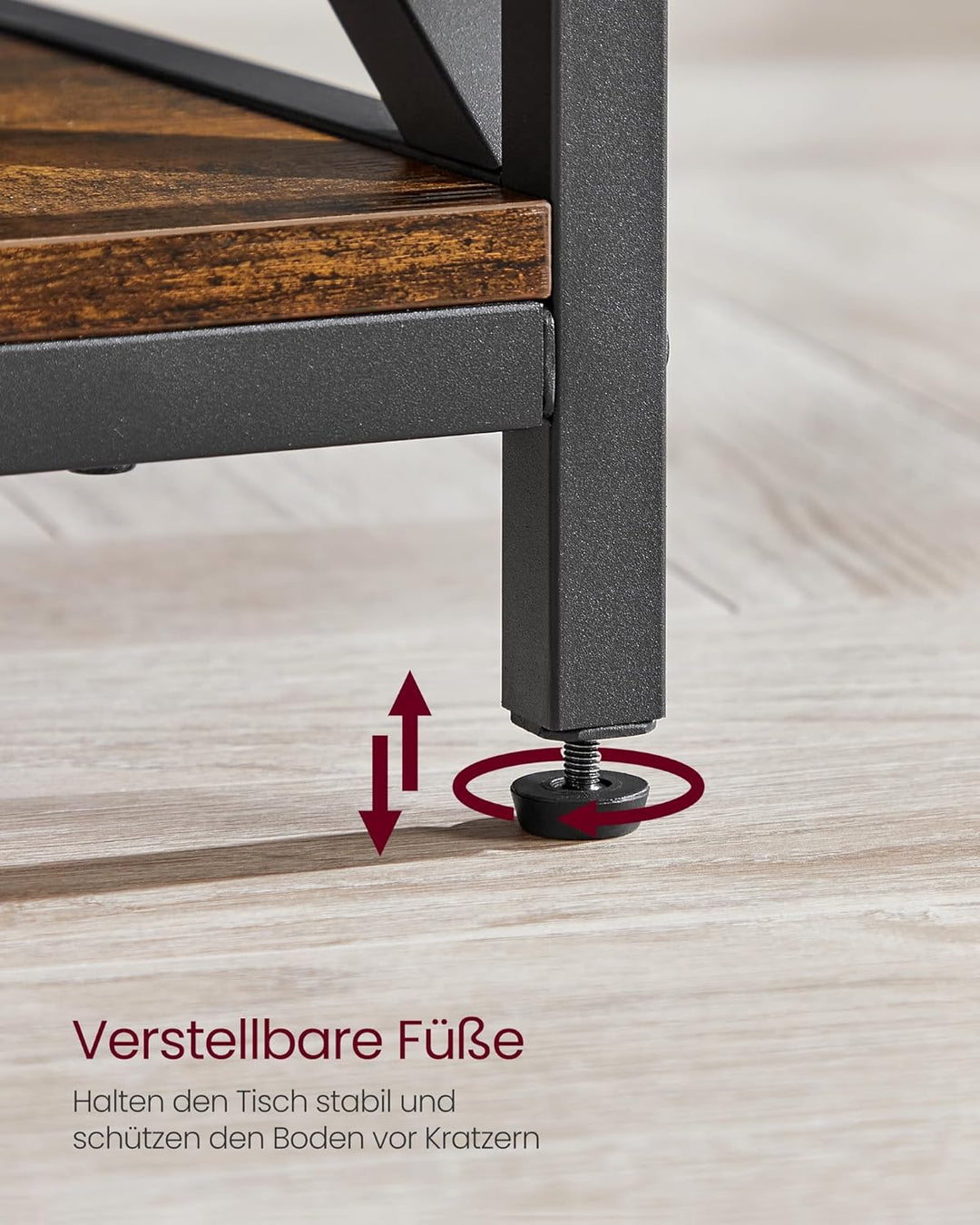 VASAGLE Couchtisch, höhenverstellbarer Wohnzimmertisch, Kaffeetisch, mit verstecktem Stauraum und of