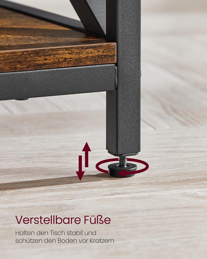 VASAGLE Couchtisch, höhenverstellbarer Wohnzimmertisch, Kaffeetisch, mit verstecktem Stauraum und of