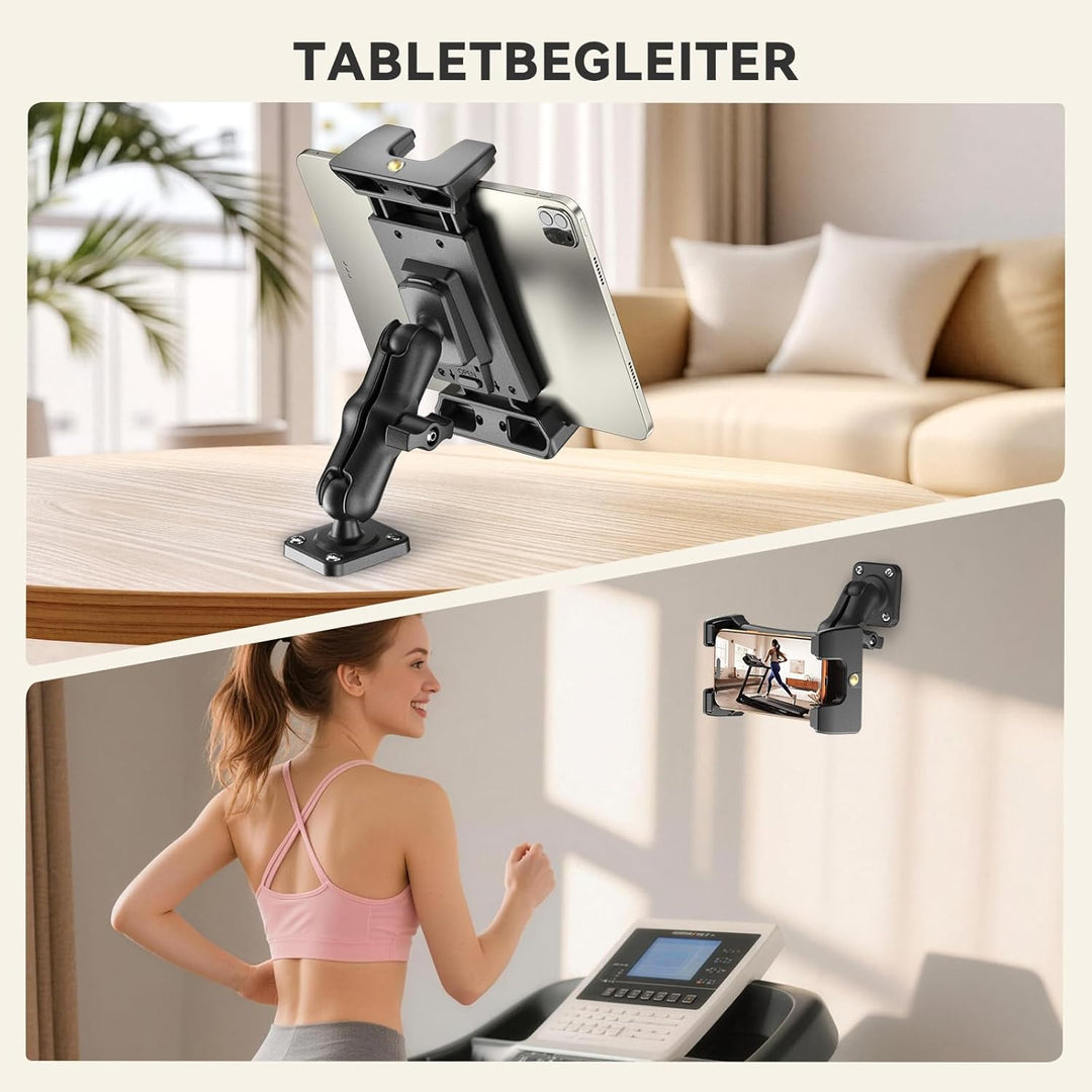 OHLPRO Tablet Halterung Auto mit Hochleistungs Bohrerbasis, LKW Tablet Halterung 360° Drehbare Klemm