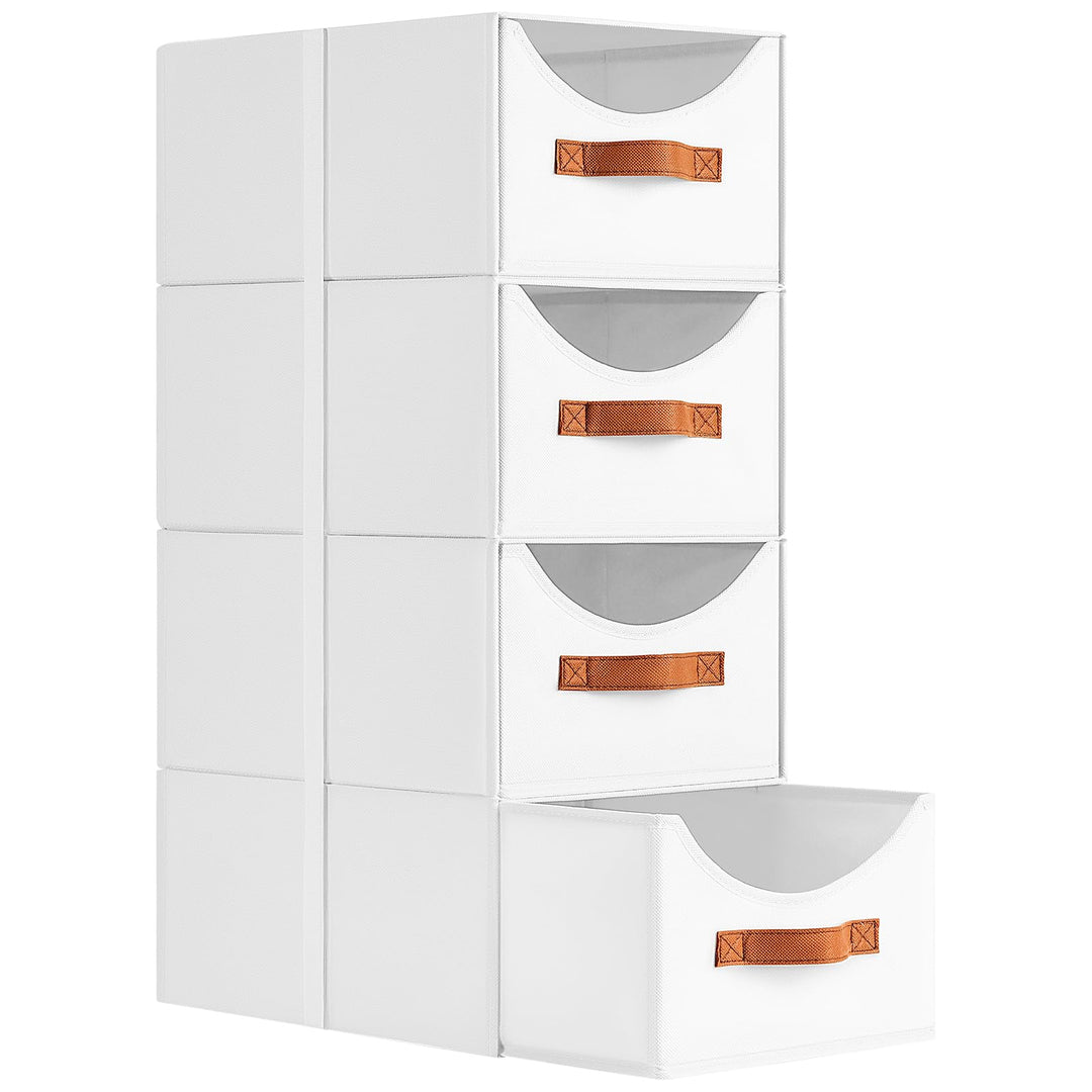 DIMJ Schubladen Ordnungssystem Schubladenboxen - 4 Stück Aufbewahrungsbox Faltboxen Organizer Schubl