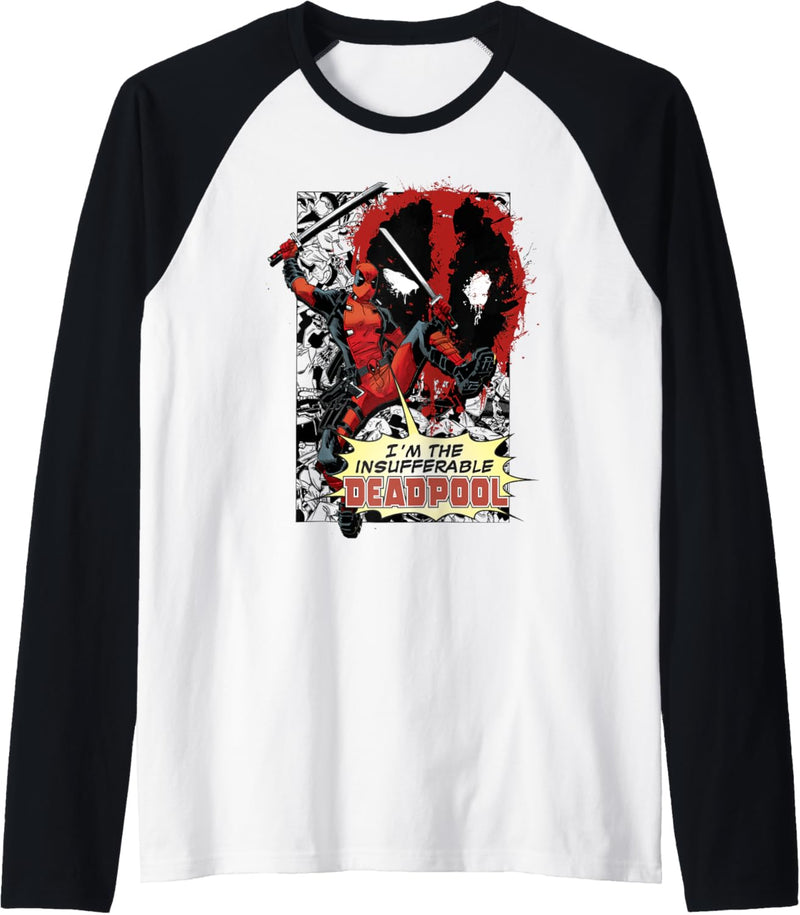 Marvel The Insufferable Deadpool Comic Raglan