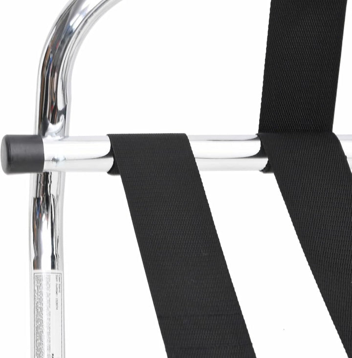Tidyard Kofferständer Gepäckablage mit Rückenlehne klappbar Kofferbock Kofferablage Silbern 56x39x52