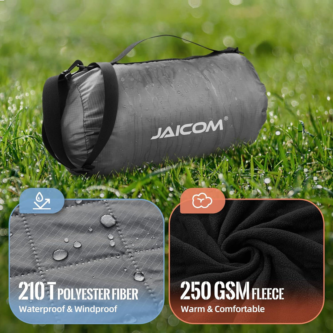 JAICOM Outdoor Decke, wasserdichte Schafwoll-Picknickdecke, 140 x 200 cm Warme Campingdecke - ideal