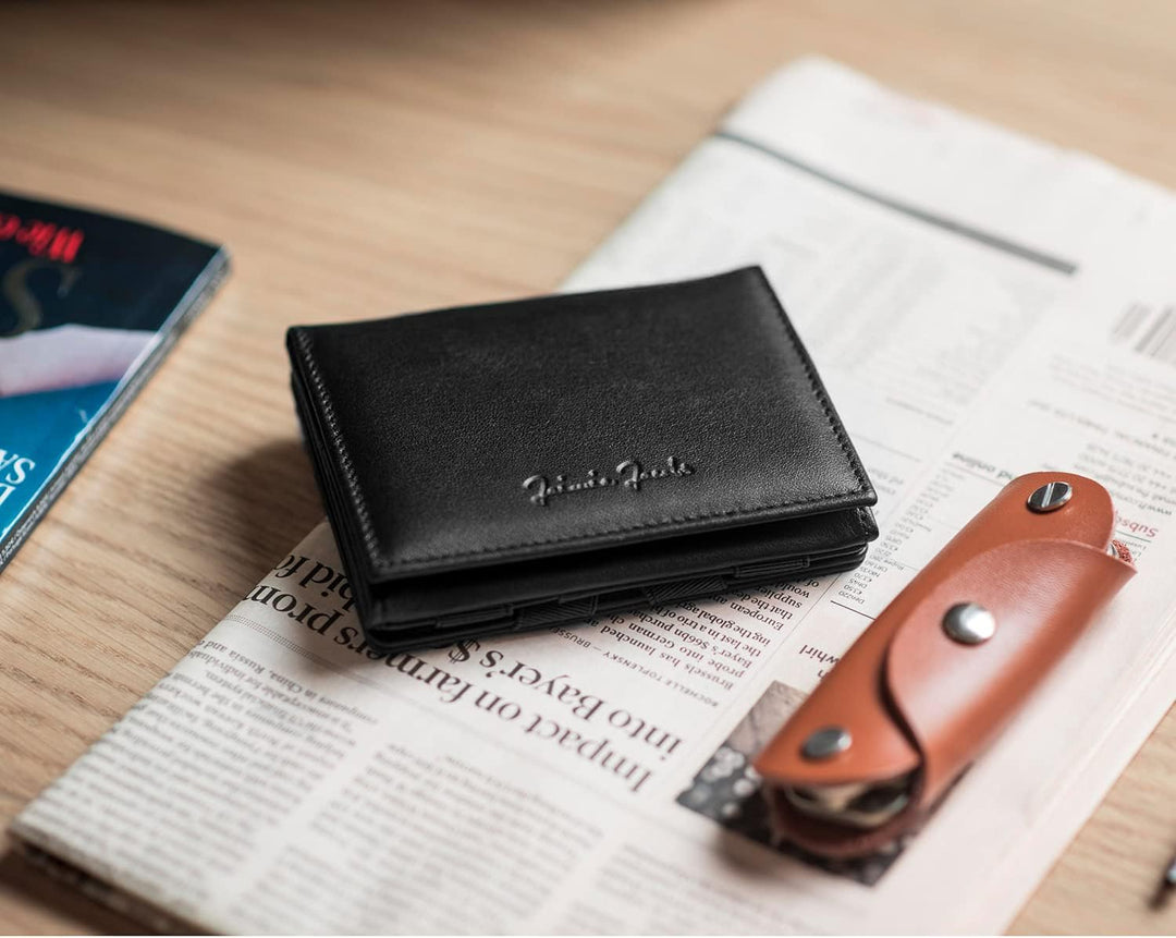 Jaimie Jacobs Flap Boy mit Gravur - Das Original - Magischer Geldbeutel mit Münzfach RFID-Schutz Ges