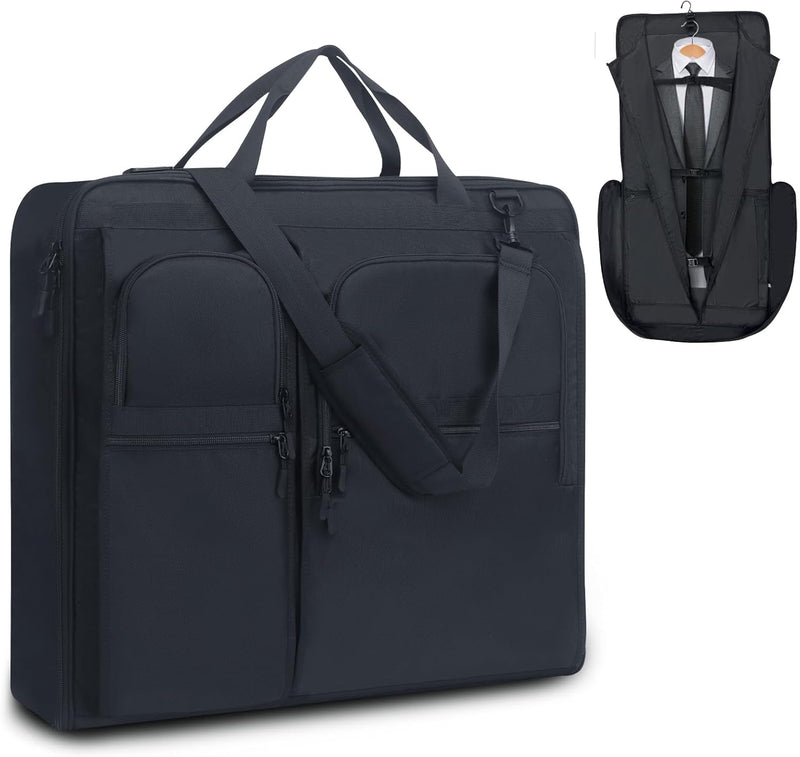 KINGSLONG Kleidersack Reisetasche Faltbare Anzugtasche für 3 Anzüge, 2 in 1 Kleidertasche Handgepäck