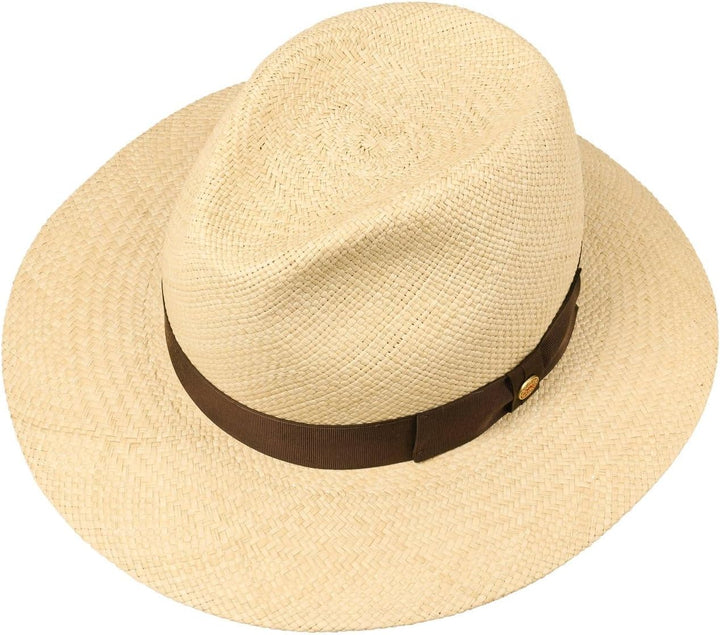Mayser Brown Menton Panamahut Herren - Made in The EU UV-Schutz Sonnenhut Sun mit Ripsband Frühling-