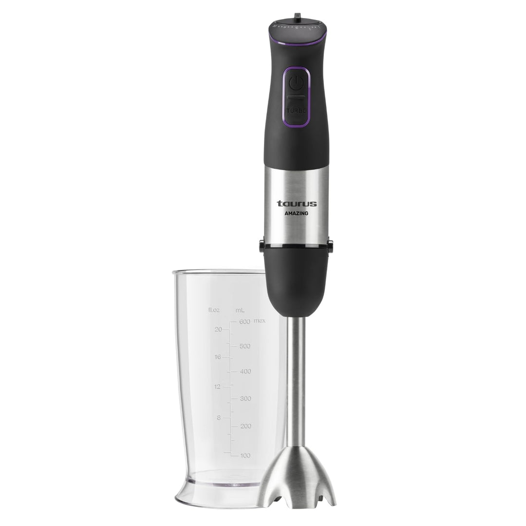 Taurus Amazing AHB1000X - Stabmixer 1000W, 20 Geschwindigkeitsstufen, Turbo-Funktion, 4 Klingen aus