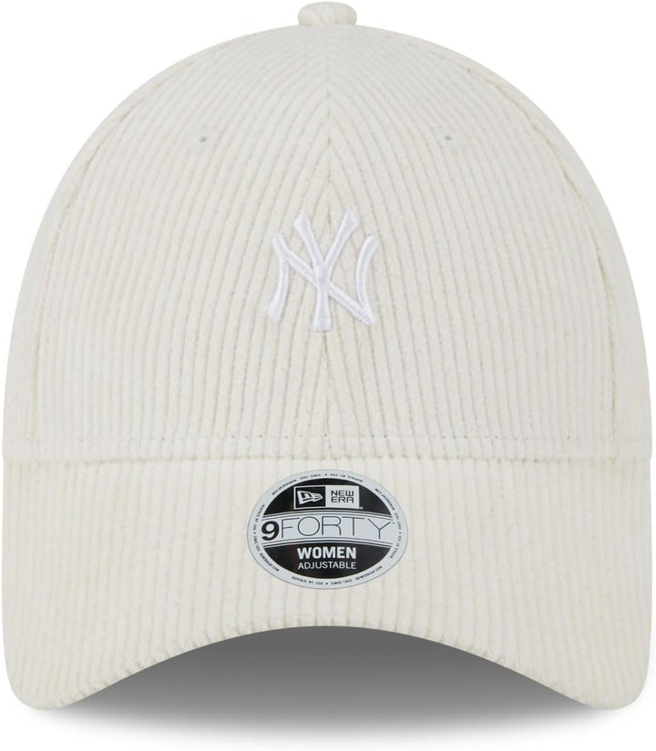New Era New York Yankees MLB Cord Off-White 9Forty Adjustable Women Cap 940Women-Yankees-Off-White-#