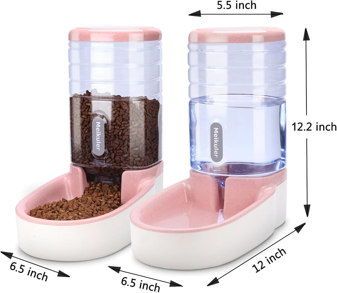 Automatischer Futterspender 3.8L mit Schaufel,Wasserspender 3.8L Feeder Futterautomat Trockenfutter