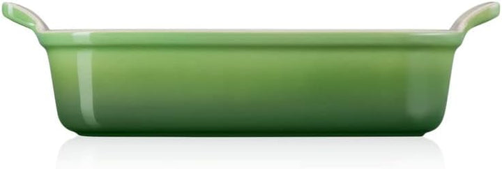 Le Creuset Rechteckige Auflaufform Tradition aus Steinzeug, 26 cm, 2.4 Liter, Bamboo, 71102264080001