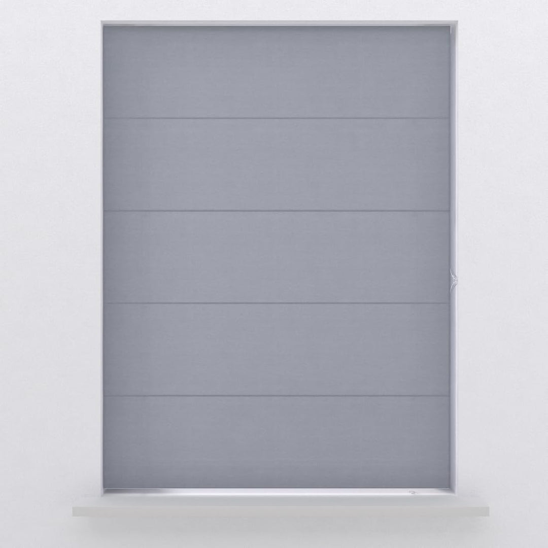 Raffrollo Easy Canvas - Grey - 130 x 180 - Ohne Bohren - Klemmfix 130 x 180 cm Grau, 130 x 180 cm Gr