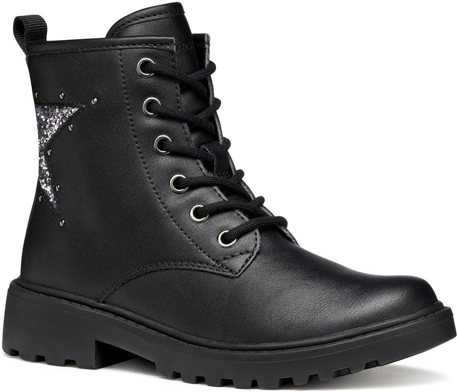 Geox Mädchen J Casey Girl Ankle Boot 32 EU Black Gun, 32 EU Black Gun