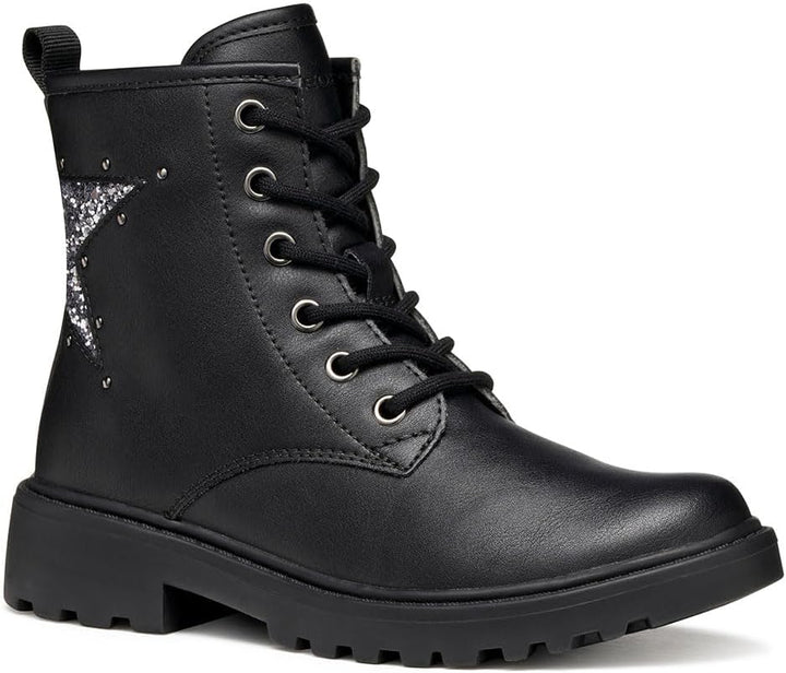 Geox Mädchen J Casey Girl Ankle Boot 32 EU Black Gun, 32 EU Black Gun